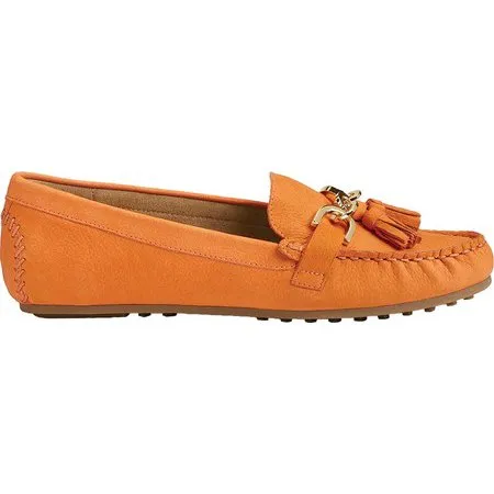 Aerosoles Soft Drive Loafer Orane Leather Slip On Mocassin Driver Loafers