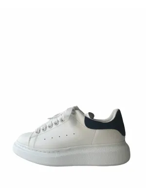 Alexander McQueen White/Black Leather & Suede Oversized Sneakers sz 36