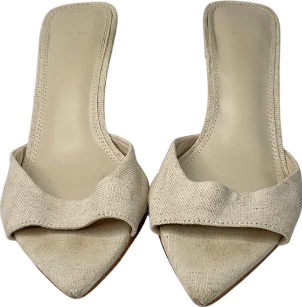 ASOS Cream Heyday Pointed Sole Heeled Mules In Natural UK 6 EU 39 👠