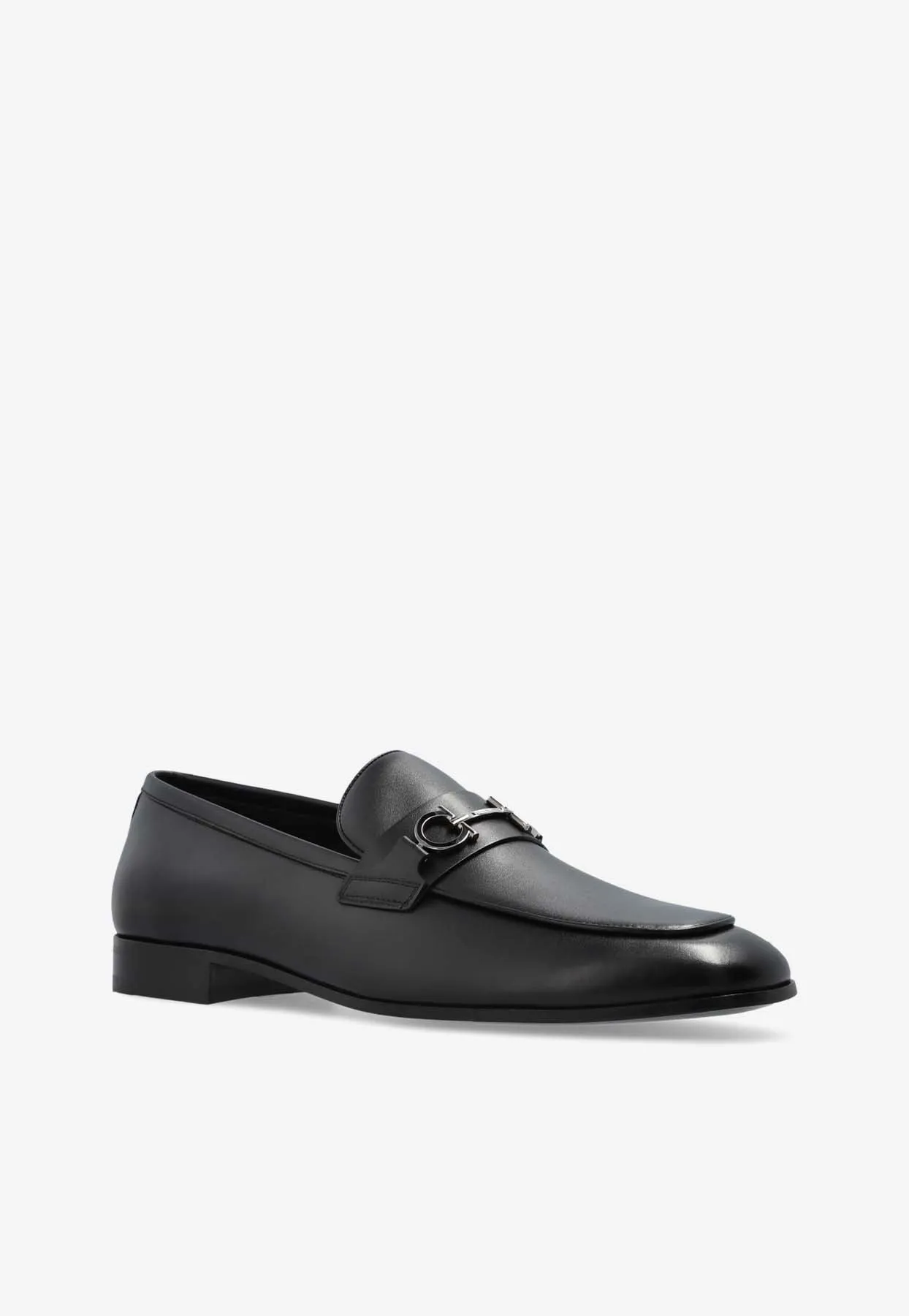Balty Gancini Plaque Leather Loafers