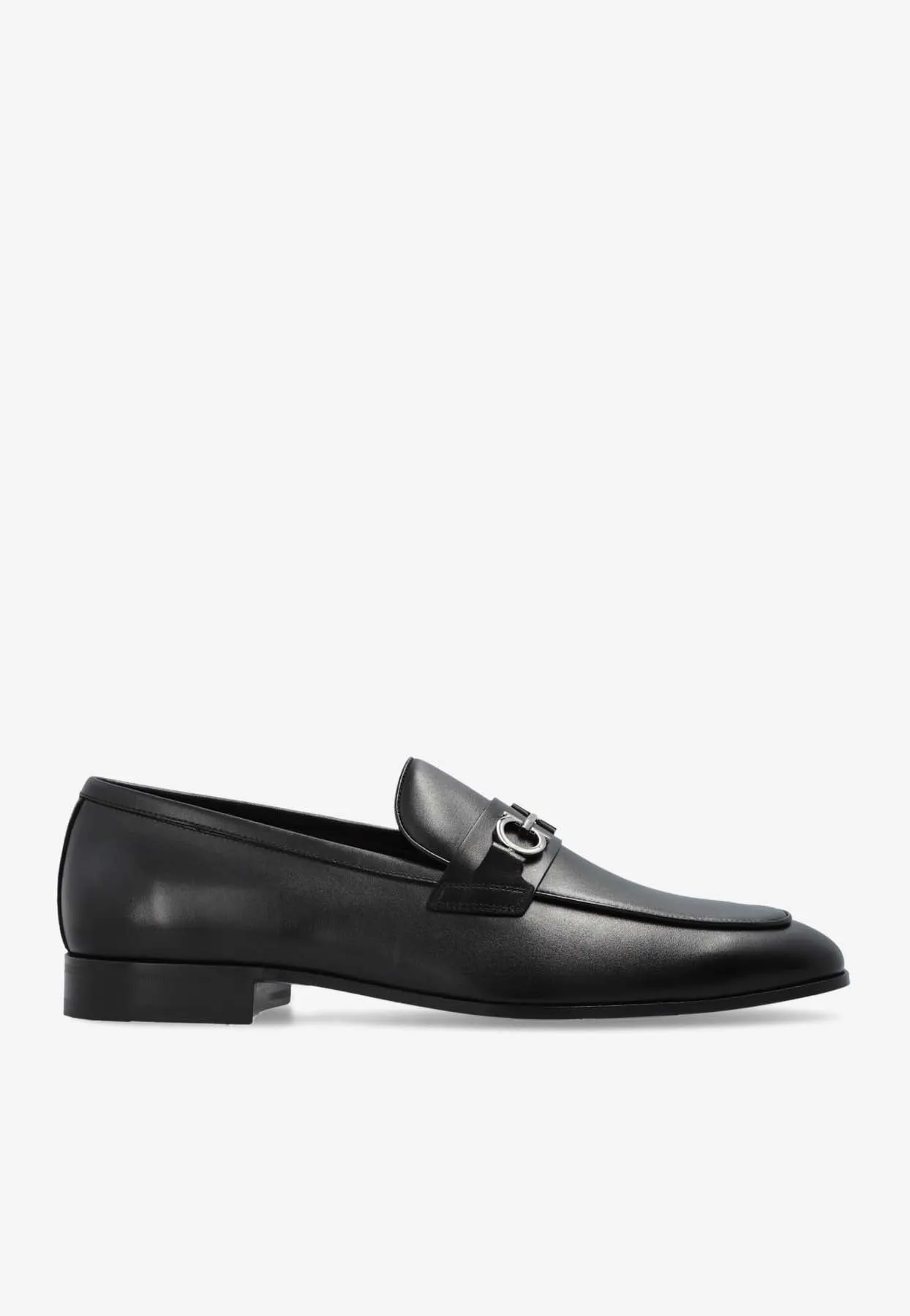 Balty Gancini Plaque Leather Loafers