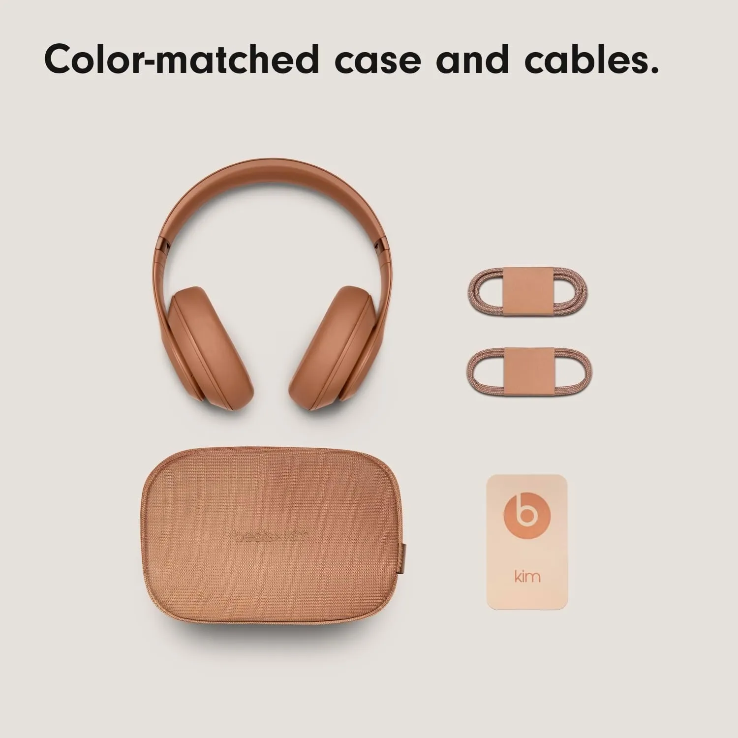 Beats Studio Pro x Kim Kardashian - Bluetooth Noise Cancelling Headphones with AppleCare  (2 Years) - Dune