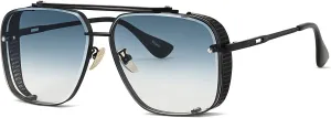 Gtand Fashion Oversized Square Aviator Gradient Sunglasses For Men Vintage Metal Side Shield Steampunk Sun Glasses 64mm