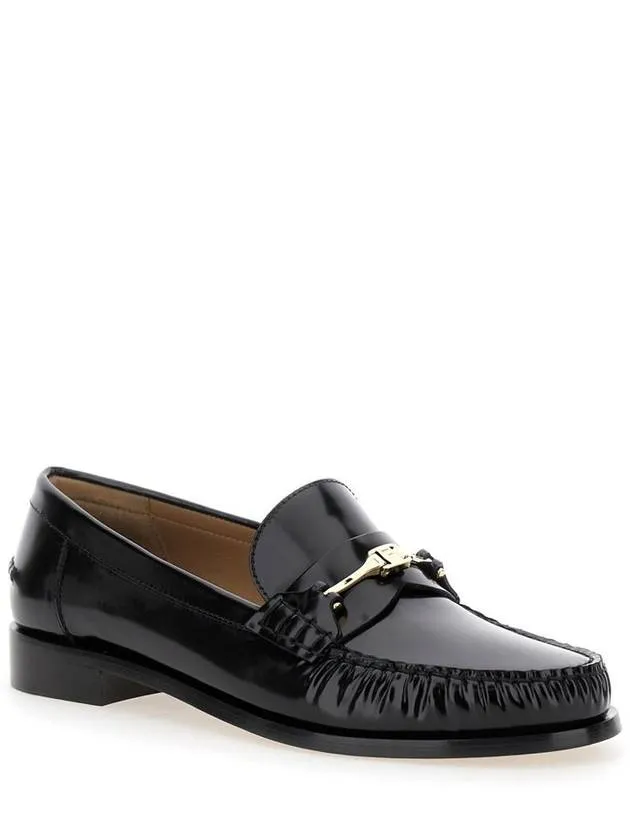 'Harry' Slip-On Loafer With Chain Detail In Leather Woman