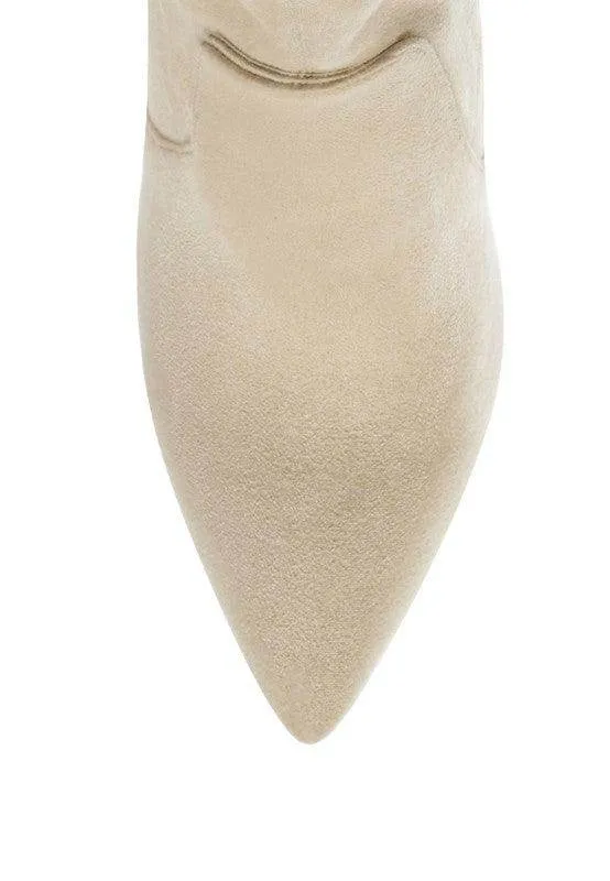 London Rag Zahara Pointed Block Heeled Boot