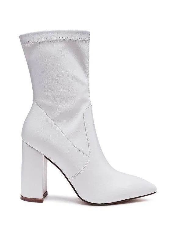 London Rag Zahara Pointed Block Heeled Boot
