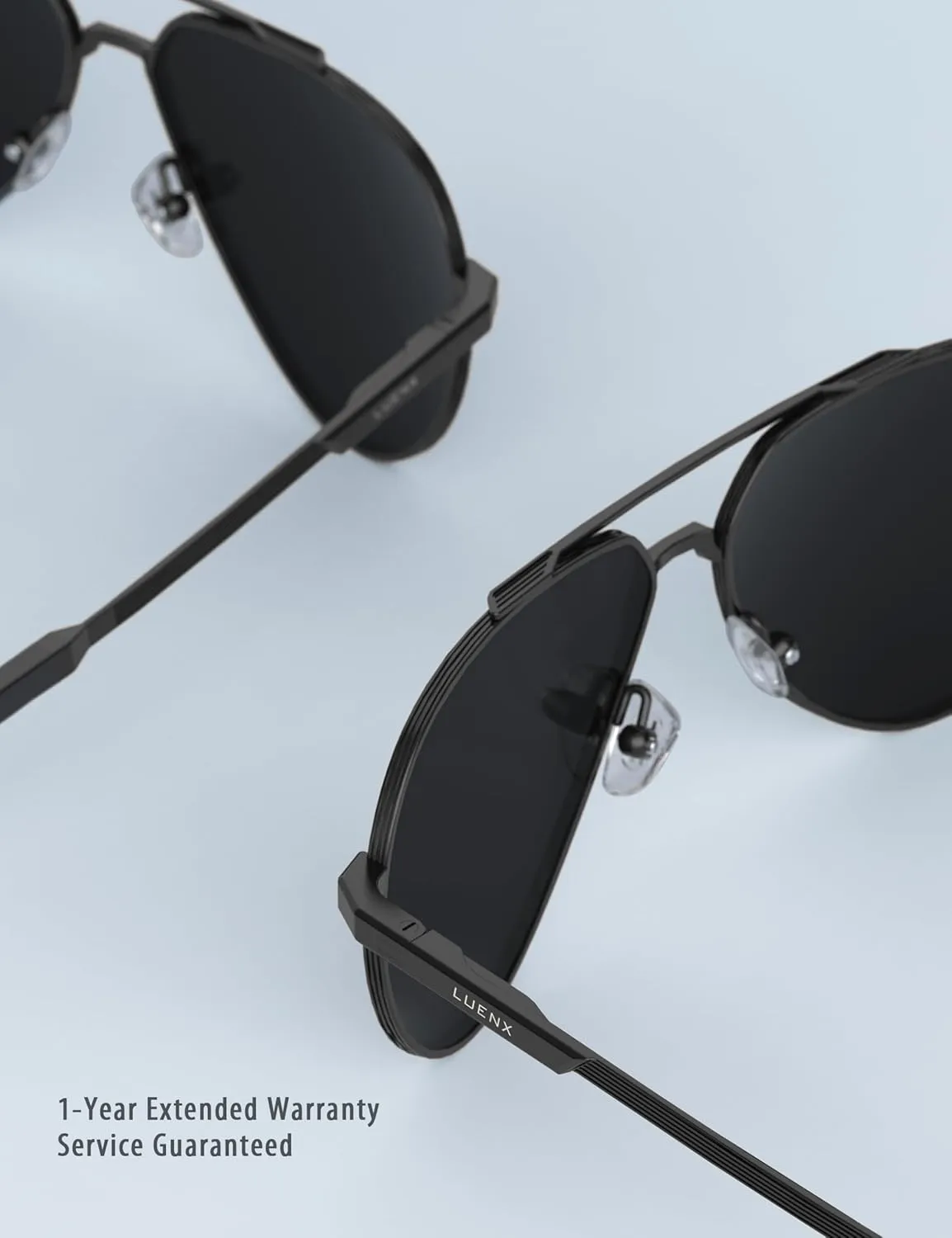 LUENX Aviator Sunglasses for Men Women Polarized Trendy Sun Shades UV 400 Protection