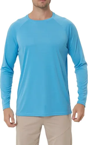 Men's Sun Protection Hoodie Rash Guard Shirts Long Sleeve UPF 50  Swim Fishing Shirt with Hood Lightweight UV SPF
