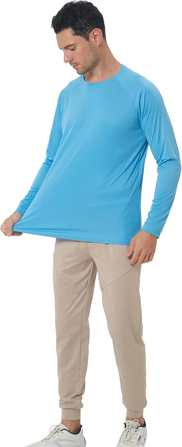 Men's Sun Protection Hoodie Rash Guard Shirts Long Sleeve UPF 50  Swim Fishing Shirt with Hood Lightweight UV SPF