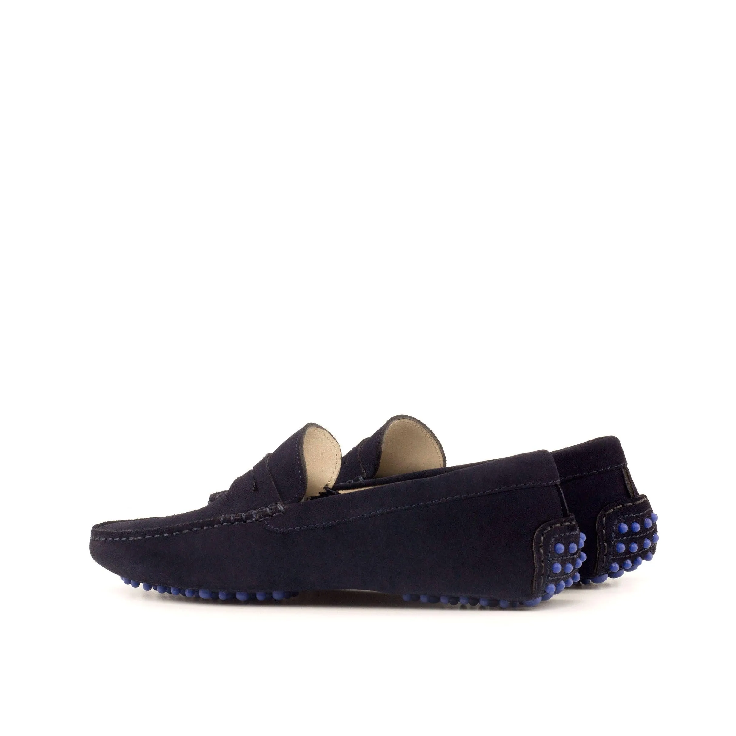Navy Suede Drivers Loafer