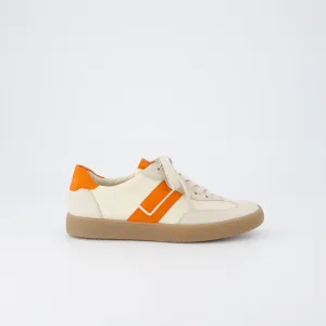 Paul Green - 5437 Cream and Orange Retro Trainer