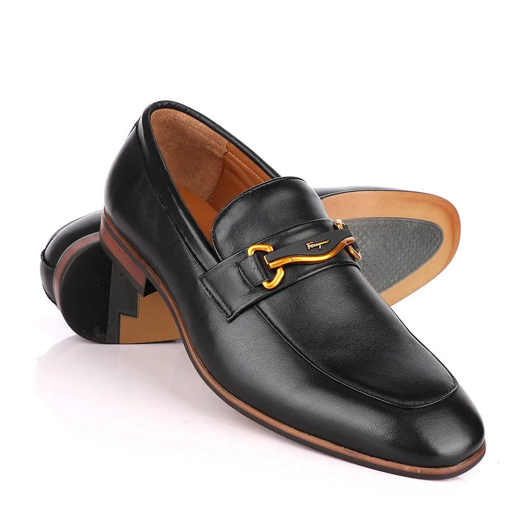 Salvatore Ferragamo Custom Designs Black Loafers