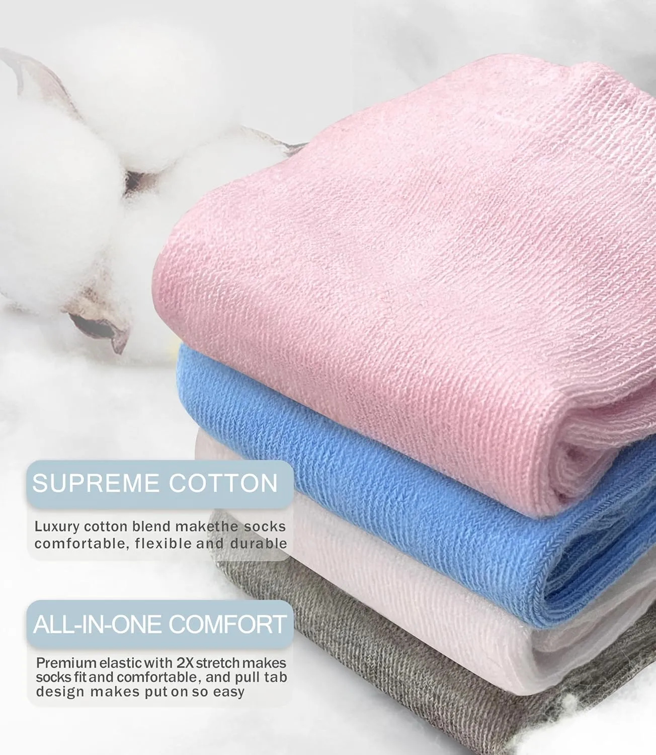 Simply Kids Non-Slip Toddler Ankle Socks (9 Pairs) ?C Superior Grip, Soft Cotton, for Active Baby Girls & Boys (Ages 0-7)