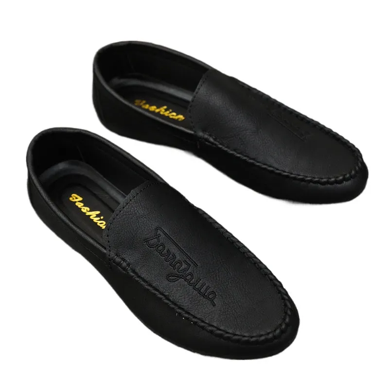 Summer new men's loafers 2024 driving casual leather shoes soft sole one pedal men's trend street shooting Internet celebrity shoes